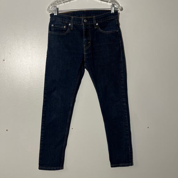 Levi’s 512 Slim Taper Fit 5 Pocket Dark Blue Denim Jeans Men’s Size 29x30 (30x28 - Picture 1 of 7